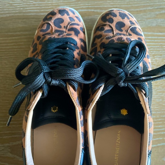 Stuart Weitzman Leopard Daryl Sneakers Size 8 (fits size 8.5) - Picture 5 of 6